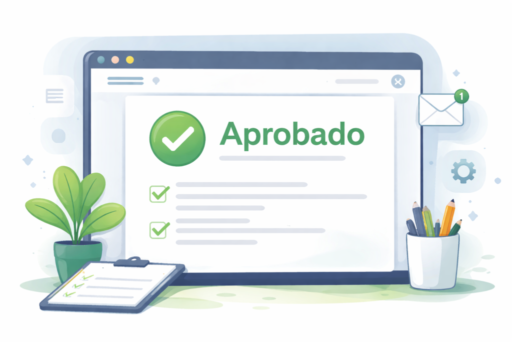 Estado aprobado en un proceso administrativo