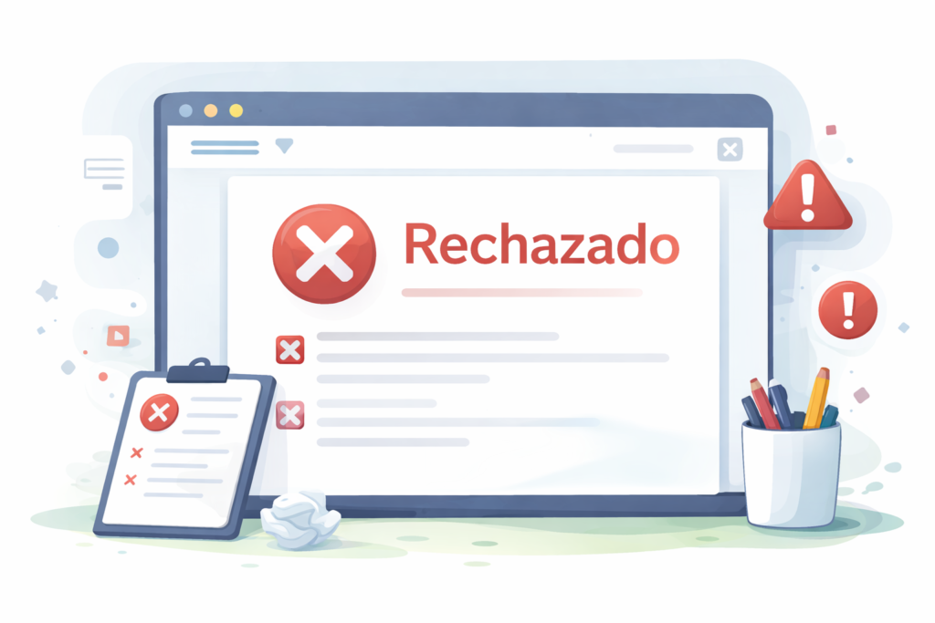 Estado rechazado en un proceso administrativo