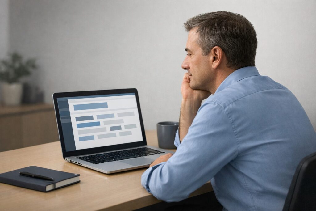 Trámite en proceso en una plataforma administrativa