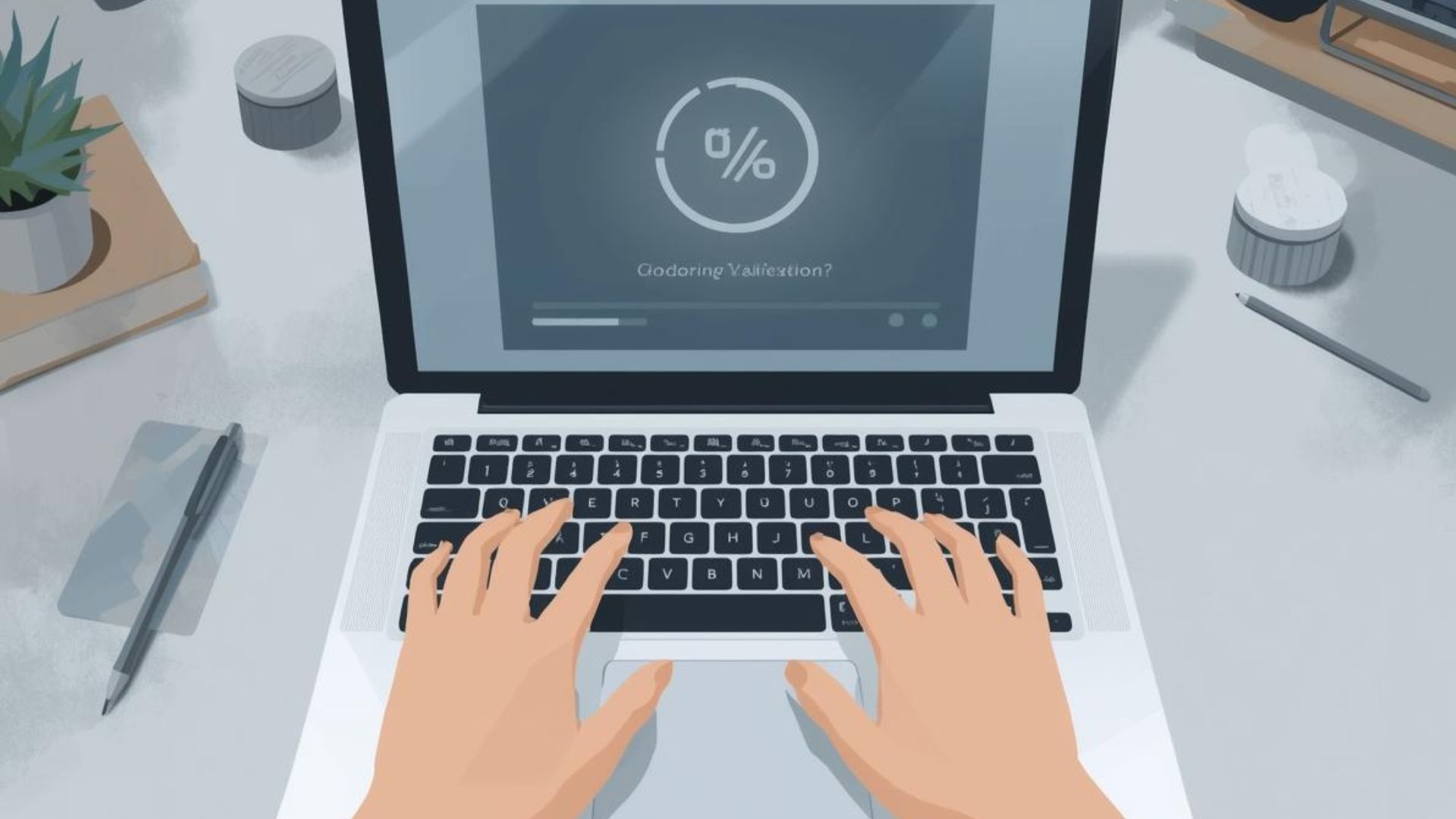 Pago en proceso visto en primera persona en una plataforma digital