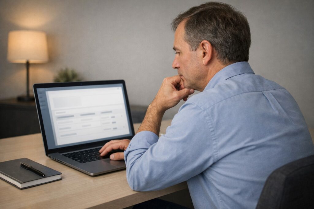 Trámite en revisión en una plataforma administrativa