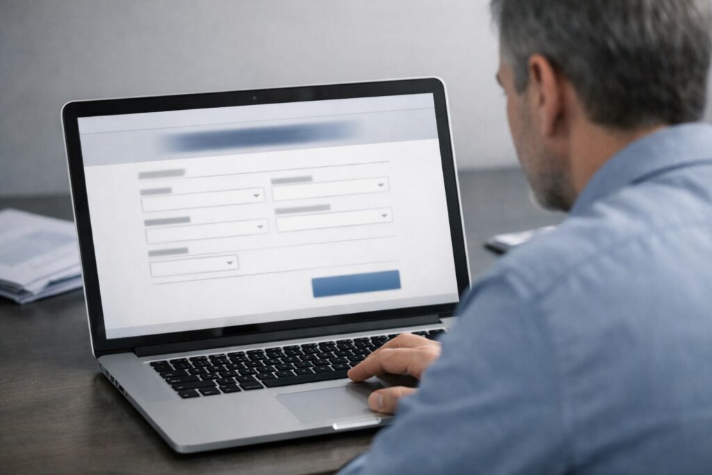Trámite en línea con estado no disponible en pantalla