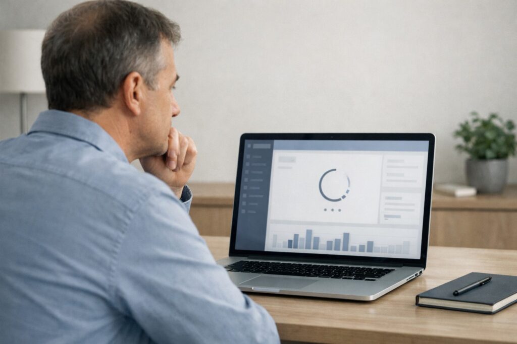 Trámite pendiente en una plataforma administrativa